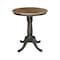 International Concepts Round 30 in Rd Ped Gathering Ht Table, 2 X-Back Counter Ht Stools, Hickory/Coal, 30 in W, 30 in L K45-30RT-6B-S6132-2 - alternate 4
